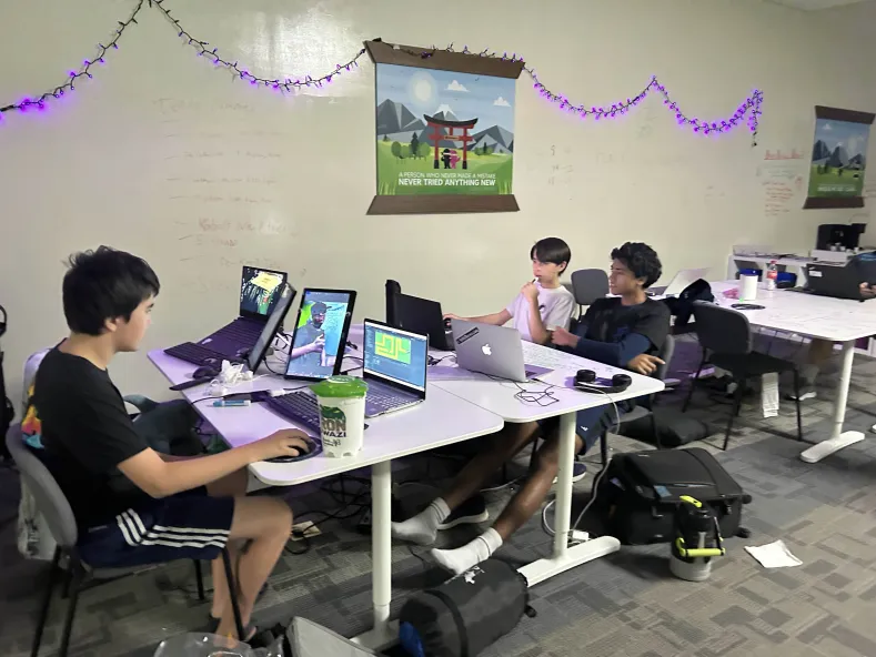Two teams working on their projects at Counterspell.