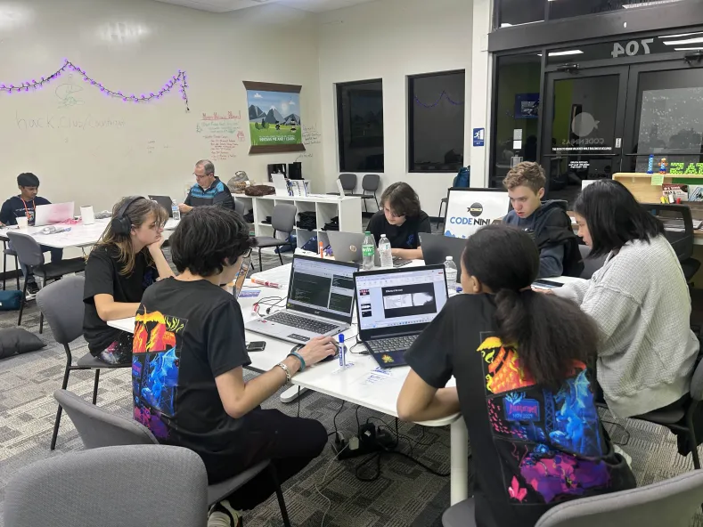 Multiple teams working on their projects at Counterspell.